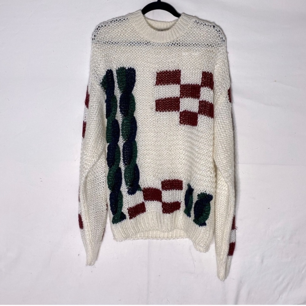 Vintage 90s Cricketeer Chunky Knit Crew Neck Sweater XL Dadcore